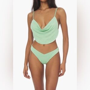 WeWoreWhat Cowl Neck Top & Delilah Bottom Bikini Set